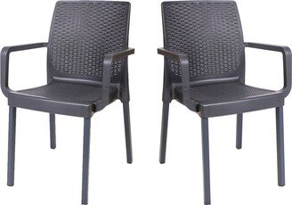 Rainbow Outdoor Napoli Set of 4 Stackable Armchair-Anthracite