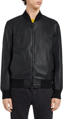 Lambskin Nappa Leather Zip Jacket