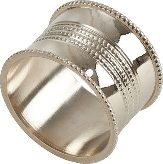Saro Lifestyle Dotted Napkin Ring, Silver (Set of 4)