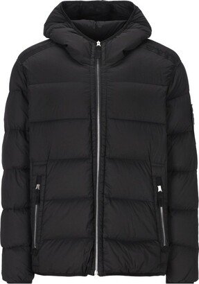 Compass Patch Zip-Up Puffer Jacket-AA