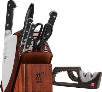 Pro 7-Piece Knife Block Set with Bonus Sharpener