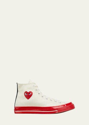 CDG Play x Converse Red Sole Canvas High-Top Sneakers