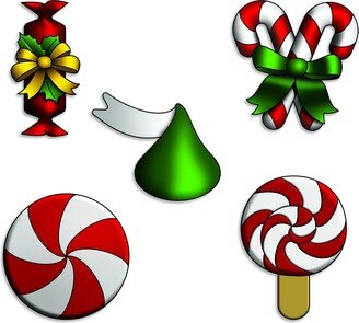 Christmas Candy Cookie Cutters, Canes Kiss Twist Lollipop Peppermint Clay Fondant Cutters