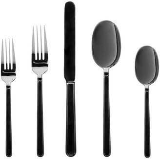 Rail Mirrored Graphite 18/10 Stainless Steel 20Pc Flatware Set