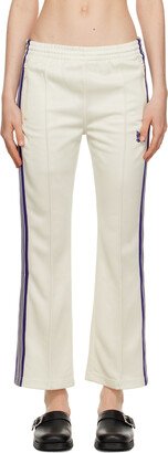 White Narrow Track Pants