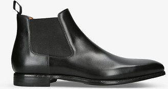 Mens Black Shaw Leather Chelsea Boots