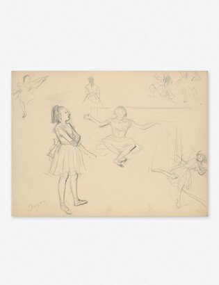 Lulu and Georgia Ballet Dancers Rehearsing Wall Art by Edgar Degas