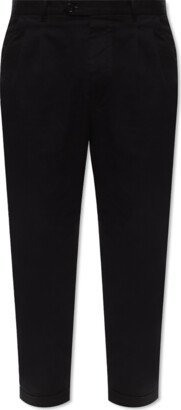 Tapered Leg Trousers - Black