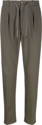 Drawstring Tapered-Leg Trousers-AB