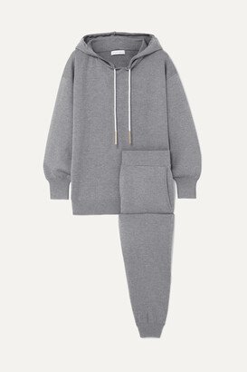 Gia London Silk And Cashmere-blend Hoodie And Track Pants Set - Gray