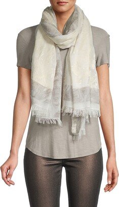 Adonis Metallic Cotton-Blend Scarf