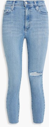 Siren cropped distressed high-rise skinny jeans