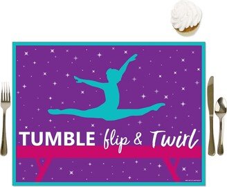Big Dot Of Happiness Tumble, Flip & Twirl - Gymnastics - Party Table Decor - Party Placemats - 16 Ct
