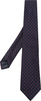 Patterned-Jacquard Silk Tie-AB