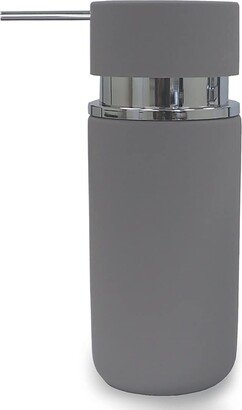 Countertop Soap And Lotion Dispenser Dutch House Soft Ceramic Gray - Grey