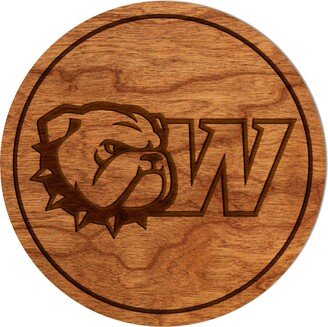 Wingate University Bulldogs Coaster - Crafted From Cherry Or Maple Wood | Wu