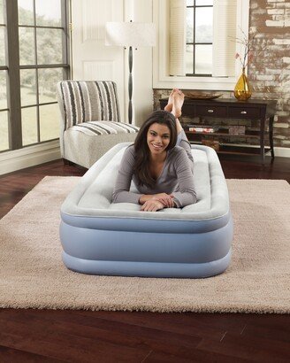 Hi Loft Twin Size Raised Air Bed Mattress with Express Pump