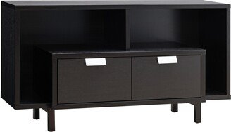 Jett 47 Inch TV Entertainment Console, 2 Drawers, 2 Shelves, U Legs, Brown