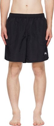 Black Printed Swim Shorts-AK