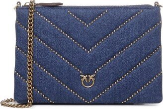 Quilted Denim Crossbody Bag