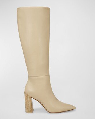 Pilar Leather Knee Boots-AA