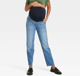 Isabel Maternity by Ingrid & Isabel Over Belly 90' Straight Maternity Jean - Iabel Maternity by Ingrid & Iabel™ Medium Wah 6