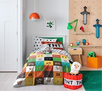 Saturday Park Minecraft Iconic 100% Organic Cotton Queen Bed Set
