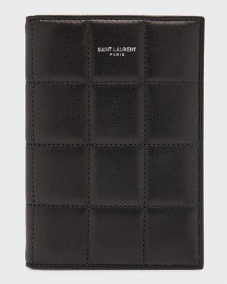 Men's Quilted Leather Bifold Wallet