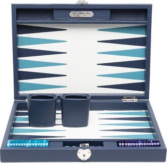 Hector Saxe Iris leather backgammon set