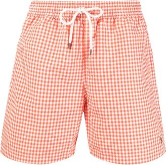 'Polo Pony' check-pattern shorts