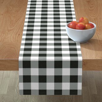 Table Runners: Buffalo Check - Black & White Table Runner, 90X16, Black