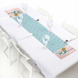 Big Dot Of Happiness Let's Be Mermaids - Petite Party Paper Table Runner - 12 x 60 inches