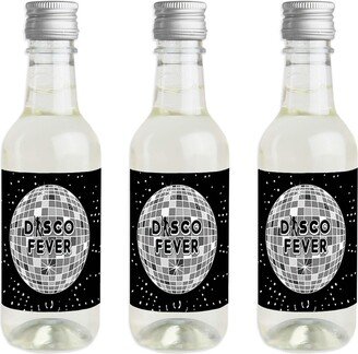 Big Dot Of Happiness 70's Disco - Mini Wine Bottle Stickers - 1970s Disco Party Favor Gift - 16 Ct