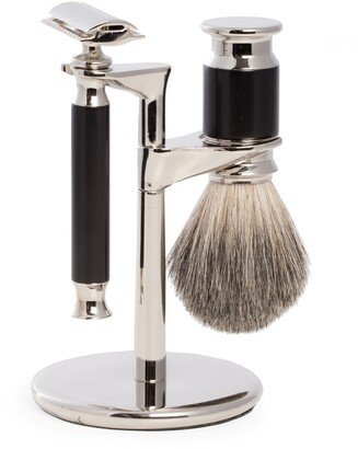 Shaving Set w/ Safety Razor & Cream Brush