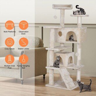 No 55''H Multi-Level Cat Tree Condo