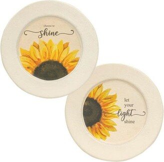 Let Your Light Shine Plate 2 Asstd. - H - 0.50 in. W- 8.50 in. L- 8.50 in.