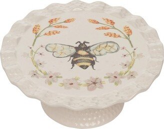 Ceramic 8.25 in. Honey Bee Tea Company Cake Stand