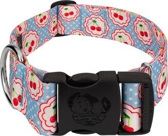 Country Brook Petz 1 1/2 Inch Deluxe Cherry on Top Dog Collar Limited Edition (Medium)