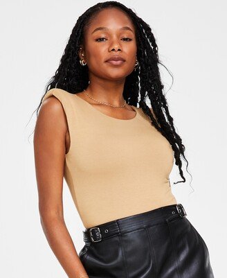 Women's Shoulder Pad Sleeveless Bodysuit, Created for Macy's