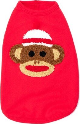 The Worthy Dog Sock Monkey Tee - Red - L