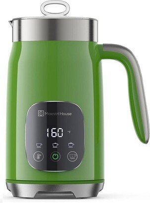 Maestri House MMF-9201-G 14oz Smart Adjustable Temperature & Thickness Control for Lattes, Cappuccinos, and Mochas Integrated Milk Frother Green