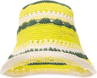 Crochet Knitted Striped Bucket Hat