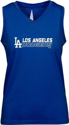 Women's LevelWear Royal Los Angeles Dodgers Paisley Chase V-Neck Tank Top