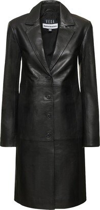 Veda Crosby leather trench coat