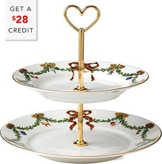 Star Fluted Christmas 2-Tier Etagere With $28 Credit