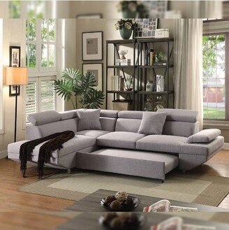 108 Jemima Sectional Sofa Gray Fabric