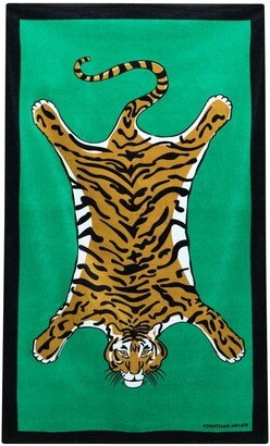 Tiger-print beach towel