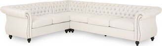 Amberside Fabric 6-seat Chesterfield Sectional Set