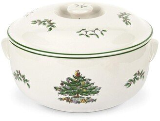 Christmas Tree Round Covered Baking Dish