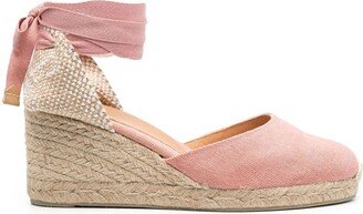 Carina 80 canvas wedge heels